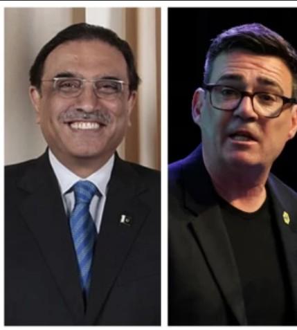 President Zardari felicitates UK Prime Minister Andy Burnham on assuming office